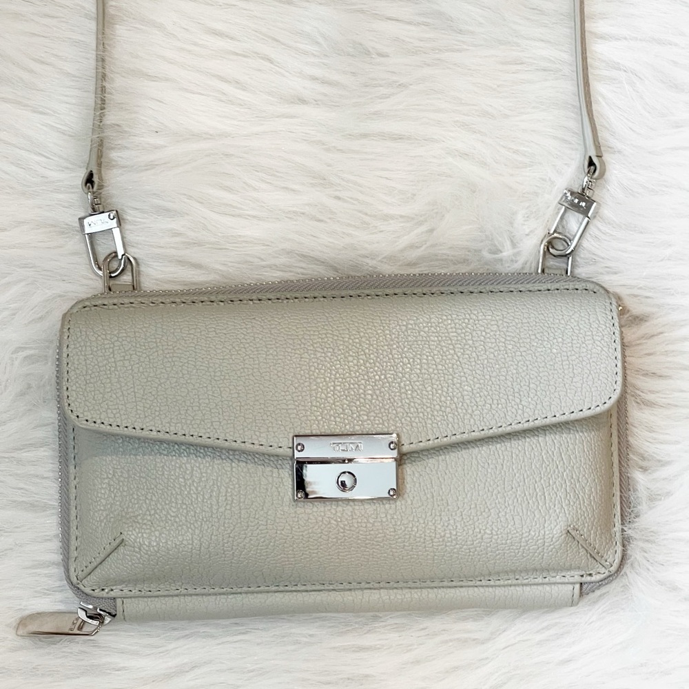Tumi Light Gray Crossbody Bag